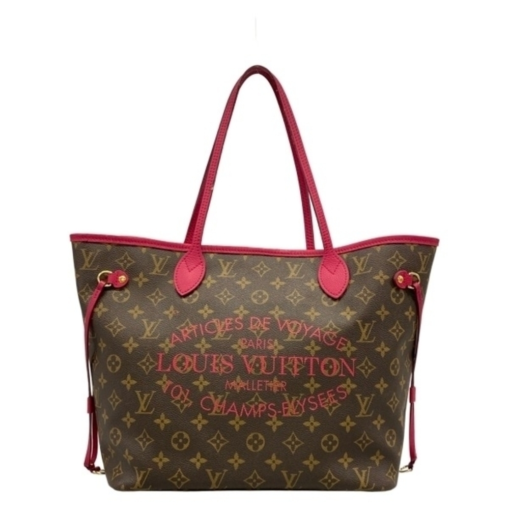 Louis Vuitton Neverfull Tote Bag Rose Pink Indien Monogram Ikat